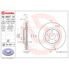 09.A637.11 BREMBO Тормозной диск