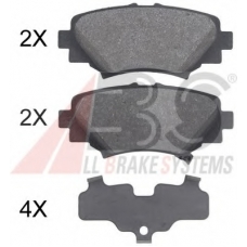 35032 ABS Комплект тормозных колодок, дисковый тормоз