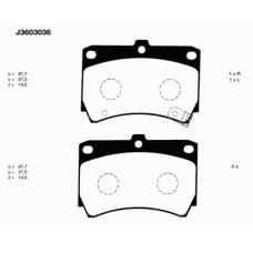J3603036 NIPPARTS Комплект тормозных колодок, дисковый тормоз