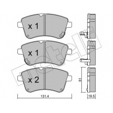 22-0913-0 METELLI Комплект тормозных колодок, дисковый тормоз