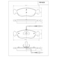 FBP4020 FI.BA Комплект тормозных колодок, дисковый тормоз