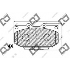 BP1495 DJ PARTS Комплект тормозных колодок, дисковый тормоз