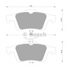 0 986 AB9 297 BOSCH Комплект тормозных колодок, дисковый тормоз