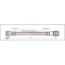 4114664 METZGER Тормозной шланг