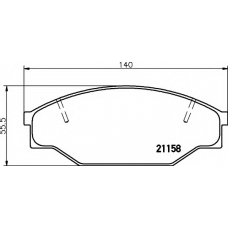 8DB 355 006-121 HELLA Комплект тормозных колодок, дисковый тормоз