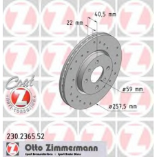 230.2365.52 ZIMMERMANN Тормозной диск