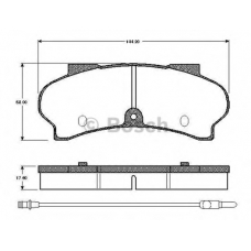 0 986 TB2 055 BOSCH Комплект тормозных колодок, дисковый тормоз