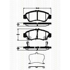 8110 40011 TRISCAN Комплект тормозных колодок, дисковый тормоз