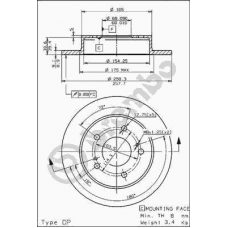 08.5443.50 BREMBO Тормозной диск