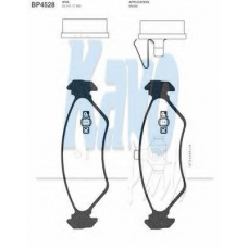 BP-4528 KAVO PARTS Комплект тормозных колодок, дисковый тормоз