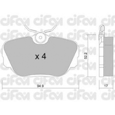 822-042-0 CIFAM Комплект тормозных колодок, дисковый тормоз
