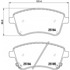 8DB 355 015-331 HELLA Комплект тормозных колодок, дисковый тормоз