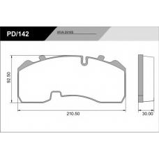 PD/142-K20_CV Advanced FRAS-LE Комплект тормозных колодок, дисковый тормоз