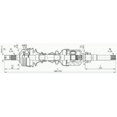 DRS6045.00 OPEN PARTS Приводной вал