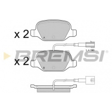 BP3489 BREMSI Комплект тормозных колодок, дисковый тормоз