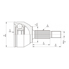 CVJ5681.10 OPEN PARTS Шарнирный комплект, приводной вал