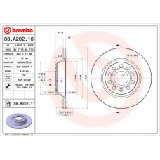 08.A202.11 BREMBO Тормозной диск