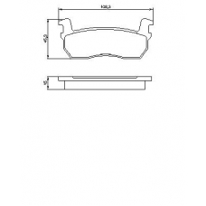 0 986 469 570 BOSCH Комплект тормозных колодок, дисковый тормоз