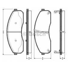 0 986 TB2 395 BOSCH Комплект тормозных колодок, дисковый тормоз