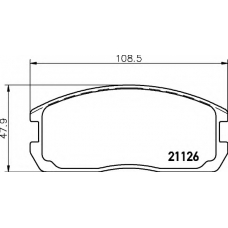 8DB 355 006-201 HELLA Комплект тормозных колодок, дисковый тормоз