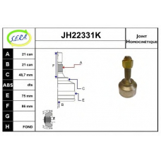 JH22331K SERA Шарнирный комплект, приводной вал