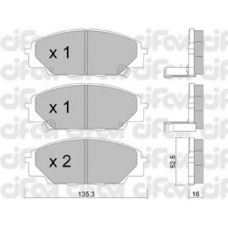 822-435-0 CIFAM Комплект тормозных колодок, дисковый тормоз