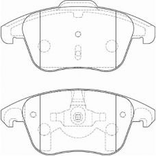 FD7297A NECTO Комплект тормозных колодок, дисковый тормоз