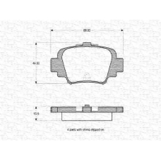 363702160540 MAGNETI MARELLI Комплект тормозных колодок, дисковый тормоз