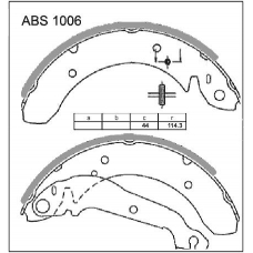 ABS1006 Allied Nippon Колодки барабанные