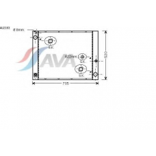 AU2183 AVA Радиатор, охлаждение двигателя