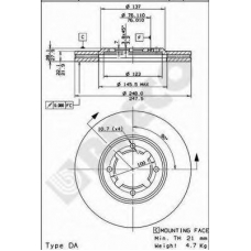 BS 8087 BRECO Тормозной диск