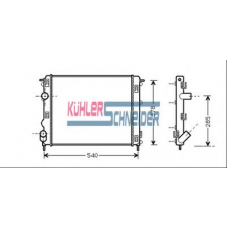 0916701 KUHLER SCHNEIDER Радиатор, охлаждение двигател