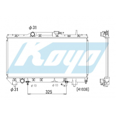 PA010344 KOYO P-tank corrugate-fin ass'y