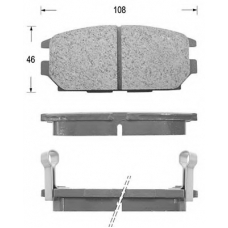 D6049 KAISHIN Комплект тормозных колодок, дисковый тормоз