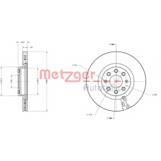 6110365 METZGER Тормозной диск