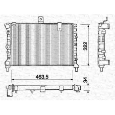 350213224000 MAGNETI MARELLI Радиатор, охлаждение двигател