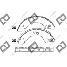 BS1293 DJ PARTS Комплект тормозных колодок