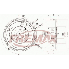 BD-3043 FREMAX Тормозной барабан