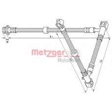 4110395 METZGER Тормозной шланг