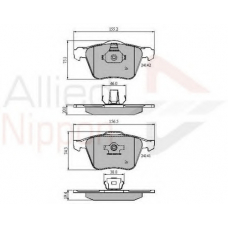 ADB01280 COMLINE Комплект тормозных колодок, дисковый тормоз