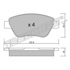 330.1 TRUSTING Комплект тормозных колодок, дисковый тормоз