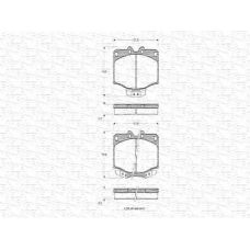 363702160574 MAGNETI MARELLI Комплект тормозных колодок, дисковый тормоз