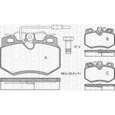 8110 28850 TRIDON Brake pads - front