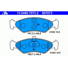 13.0460-7073.2 ATE Комплект тормозных колодок, дисковый тормоз