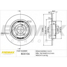 BD-0106 FREMAX Тормозной диск