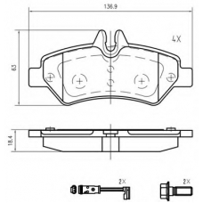 K425600 Vema Комплект тормозных колодок, дисковый тормоз