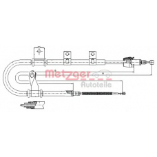 17.2561 METZGER Трос, стояночная тормозная система
