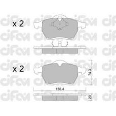 822-279-0 CIFAM Комплект тормозных колодок, дисковый тормоз