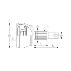 CVJ5709.10 OPEN PARTS Шарнирный комплект, приводной вал