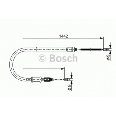 1 987 477 635 BOSCH Трос, стояночная тормозная система